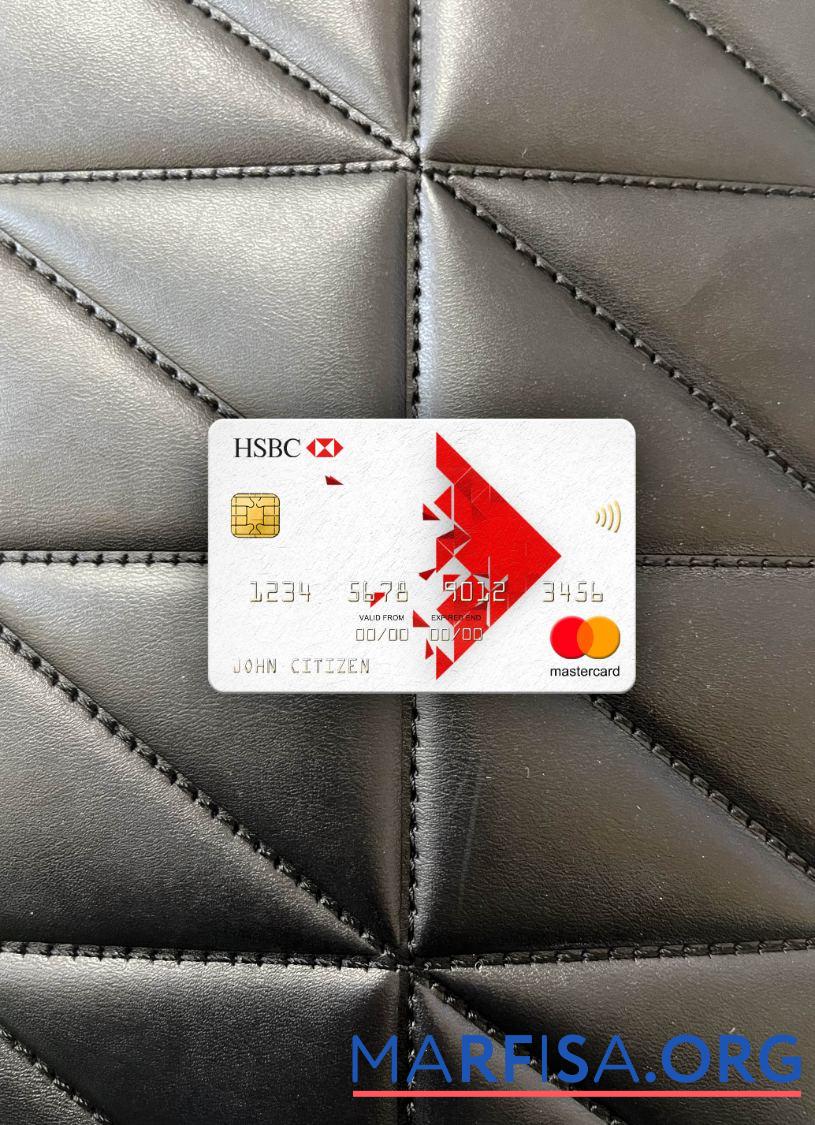Downloadable Singapore HSBC Bank mastercard photolook front template